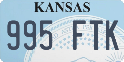 KS license plate 995FTK