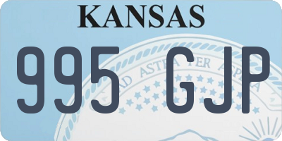 KS license plate 995GJP