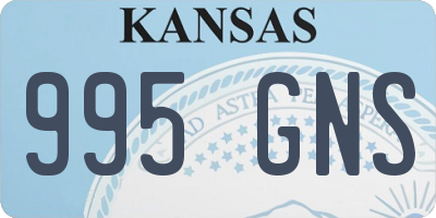 KS license plate 995GNS