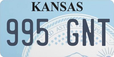KS license plate 995GNT