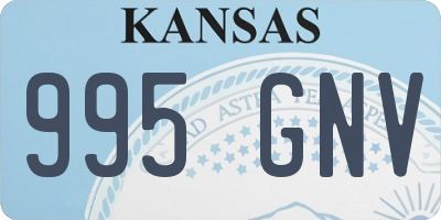 KS license plate 995GNV