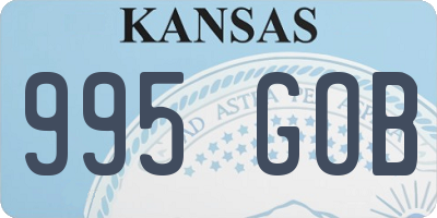 KS license plate 995GOB