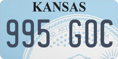 KS license plate 995GOC