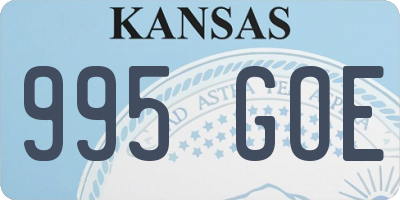 KS license plate 995GOE