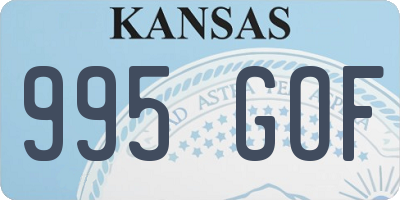 KS license plate 995GOF