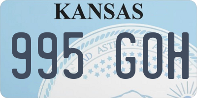 KS license plate 995GOH