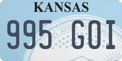 KS license plate 995GOI