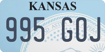 KS license plate 995GOJ