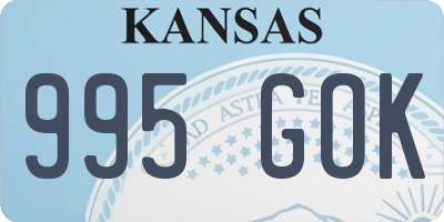 KS license plate 995GOK
