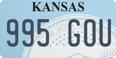 KS license plate 995GOU
