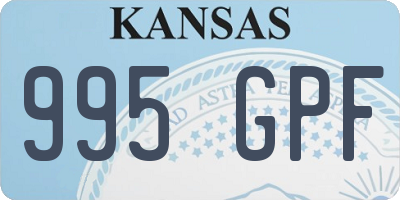 KS license plate 995GPF