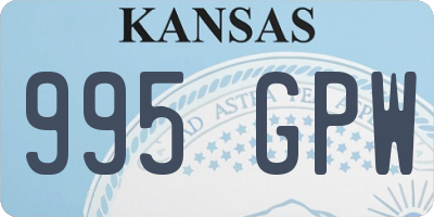 KS license plate 995GPW