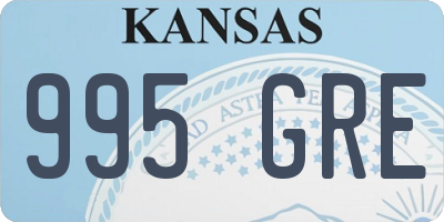 KS license plate 995GRE