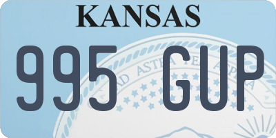 KS license plate 995GUP
