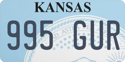 KS license plate 995GUR