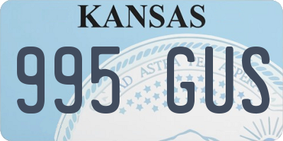 KS license plate 995GUS