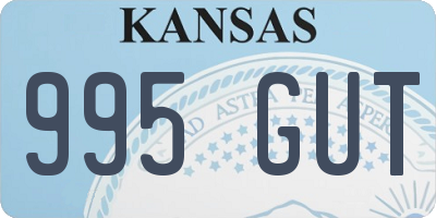 KS license plate 995GUT