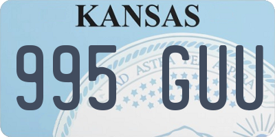 KS license plate 995GUU