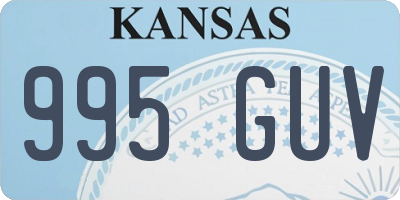 KS license plate 995GUV