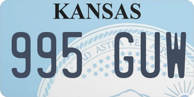 KS license plate 995GUW
