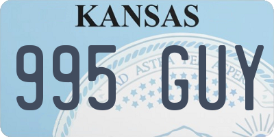 KS license plate 995GUY