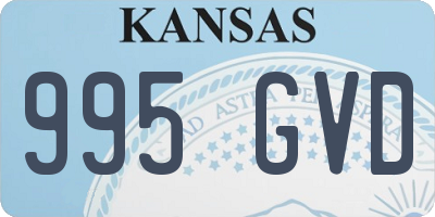 KS license plate 995GVD