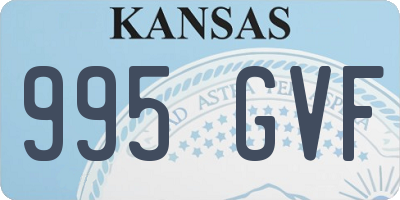 KS license plate 995GVF