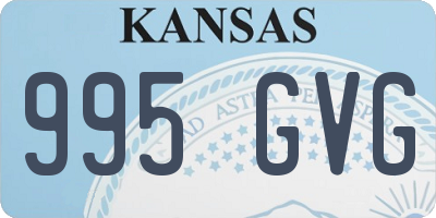 KS license plate 995GVG