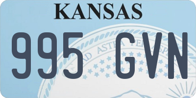 KS license plate 995GVN