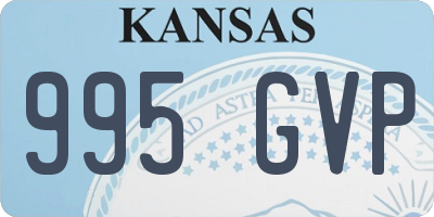 KS license plate 995GVP