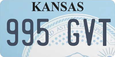 KS license plate 995GVT