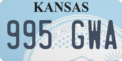 KS license plate 995GWA