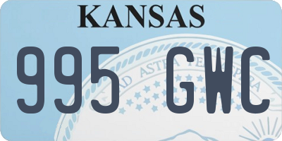 KS license plate 995GWC