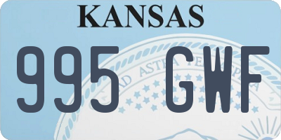 KS license plate 995GWF