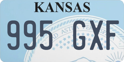 KS license plate 995GXF