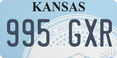 KS license plate 995GXR