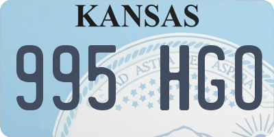 KS license plate 995HGO