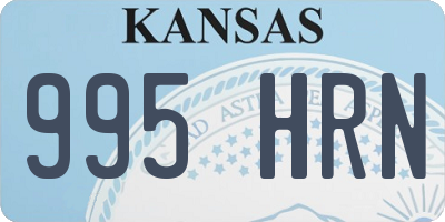 KS license plate 995HRN