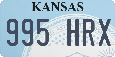 KS license plate 995HRX