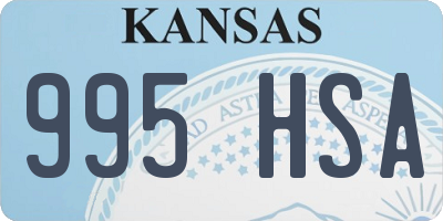 KS license plate 995HSA