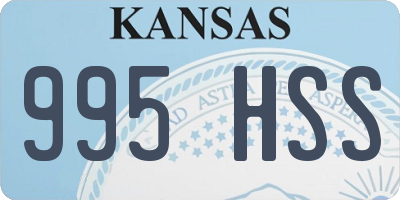 KS license plate 995HSS