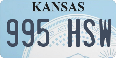 KS license plate 995HSW