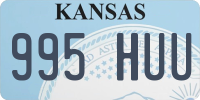 KS license plate 995HUU
