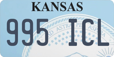KS license plate 995ICL