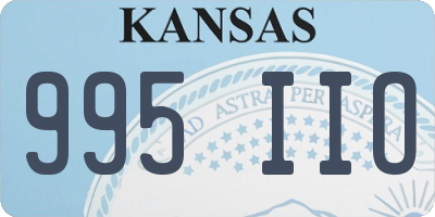 KS license plate 995IIO