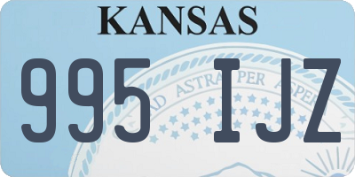KS license plate 995IJZ