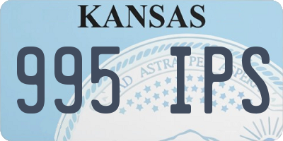KS license plate 995IPS