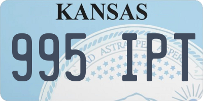 KS license plate 995IPT