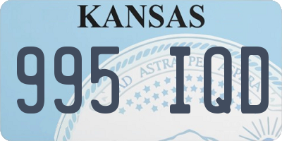 KS license plate 995IQD