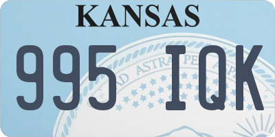 KS license plate 995IQK